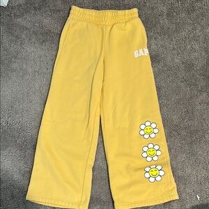 GAP Kids Yellow Flower Sweatpants